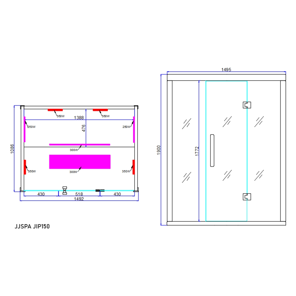 Sauna plan JIP150.