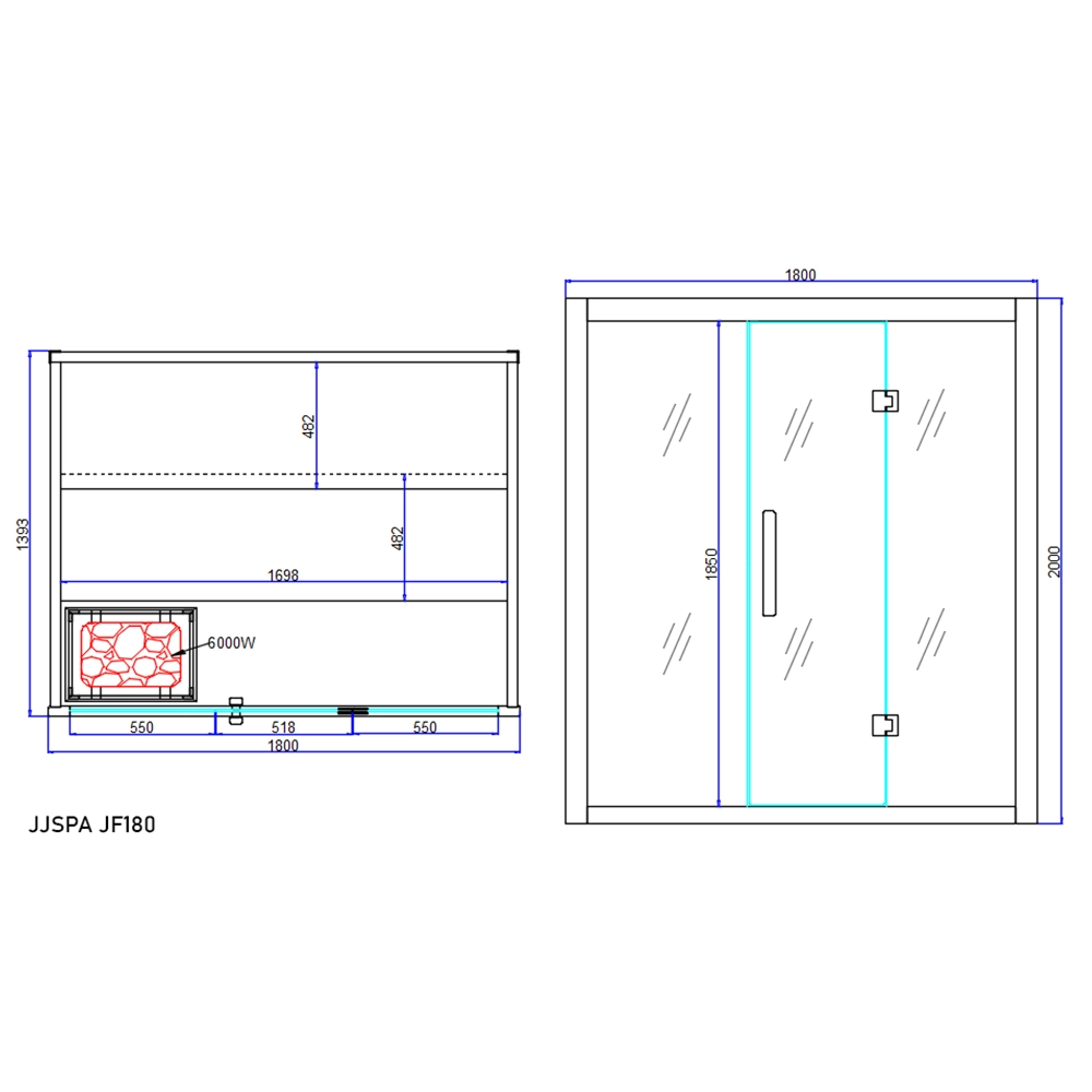 Sauna plan JF180.