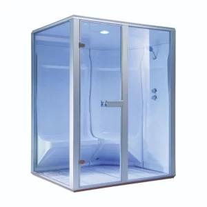 Steam sauna pictured from the side.