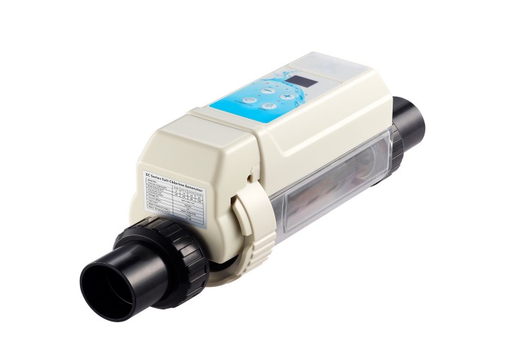 Salt chlorinator for swimming pool.