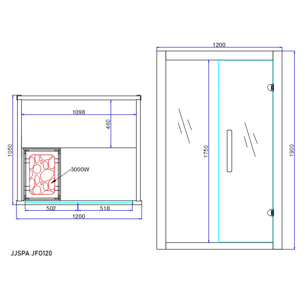 Sauna plan JFO120.